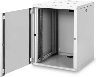 Digitus  19&Prime; Wall-mounted switch cabinet 16U, depth: 60cm, gray, glass door DN-19 16U-6/6 | Elektrika.lv